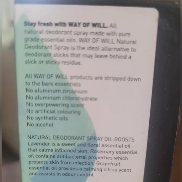 NIB Natural Deodorant Spray - Picture 4 of 5